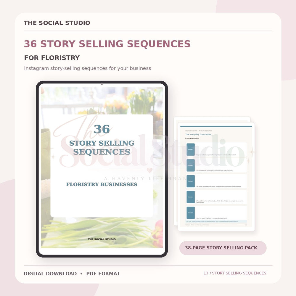 Floristry – Instagram Story Selling Sequences | The Social Studio