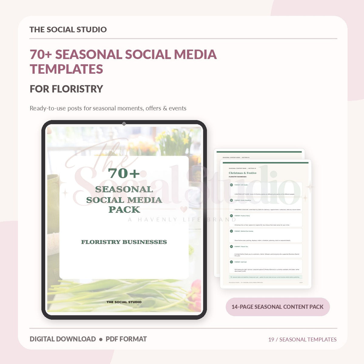 Floristry – Seasonal Social Media Pack | The Social Studio