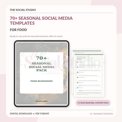 Food – Seasonal Social Media Pack | The Social Studio