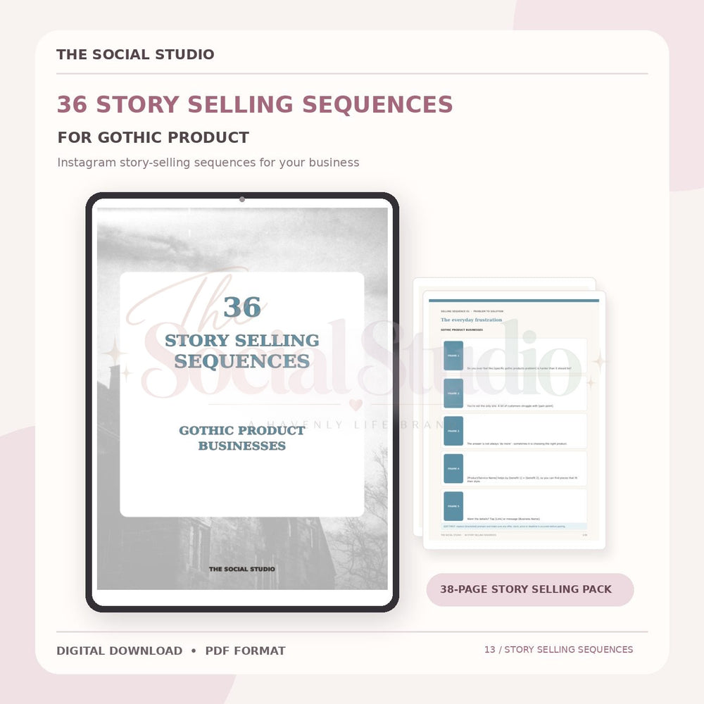Gothic – Instagram Story Selling Sequences | The Social Studio