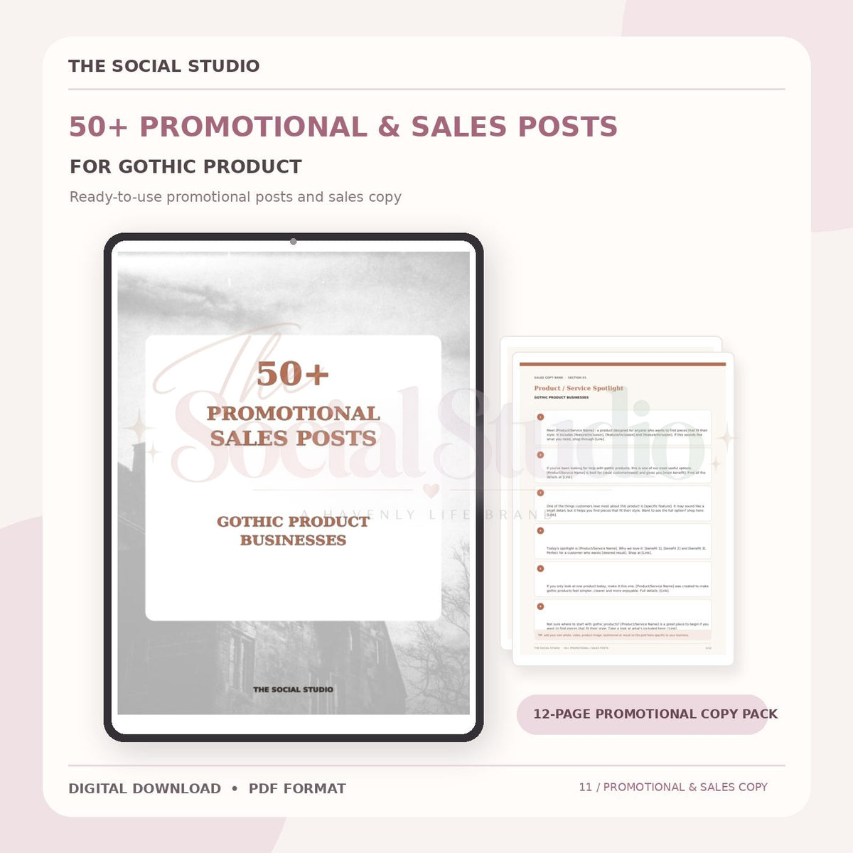 Gothic – Promotional & Sales Post Templates | The Social Studio