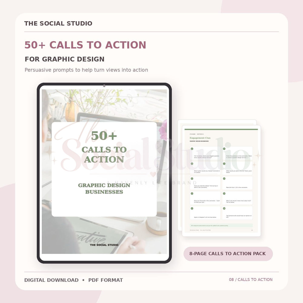 Graphic Designer – Calls to Action Pack | The Social Studio