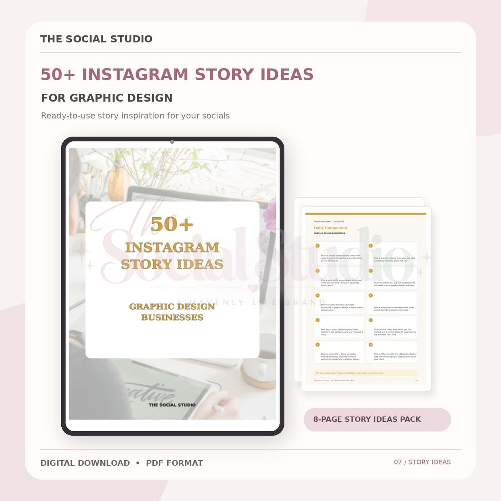 Graphic Designer – Instagram Story Ideas Pack | The Social Studio