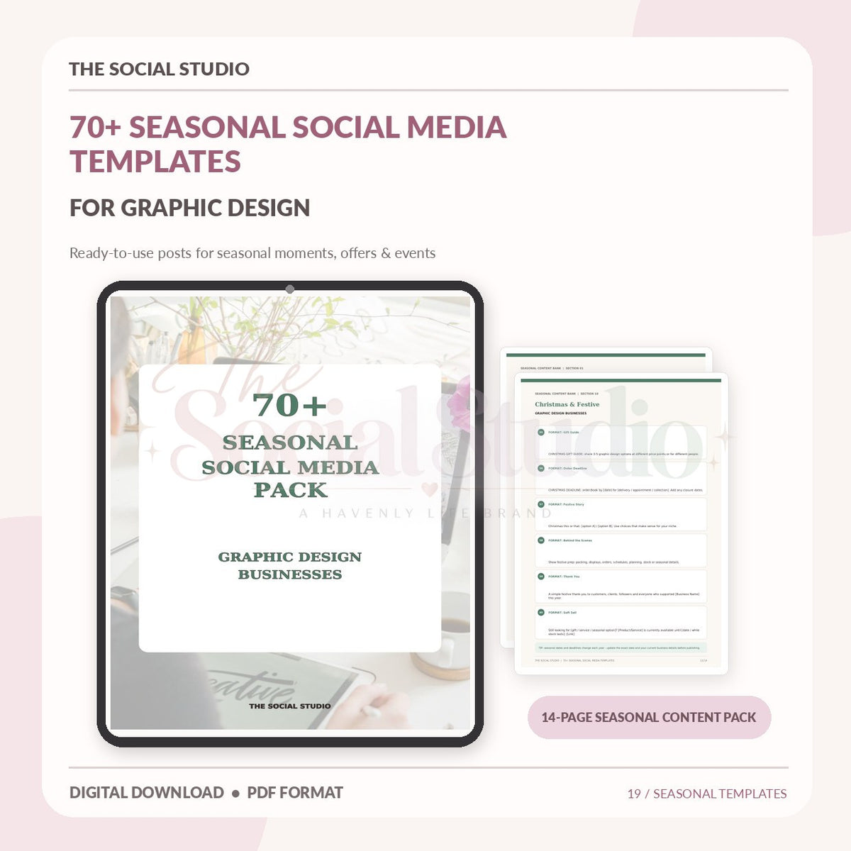 Graphic Designer – Seasonal Social Media Pack | The Social Studio