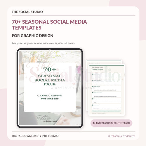 Graphic Designer – Seasonal Social Media Pack | The Social Studio