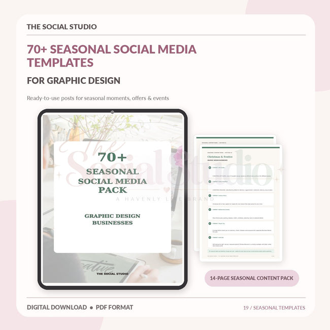 Graphic Designer – Seasonal Social Media Pack | The Social Studio