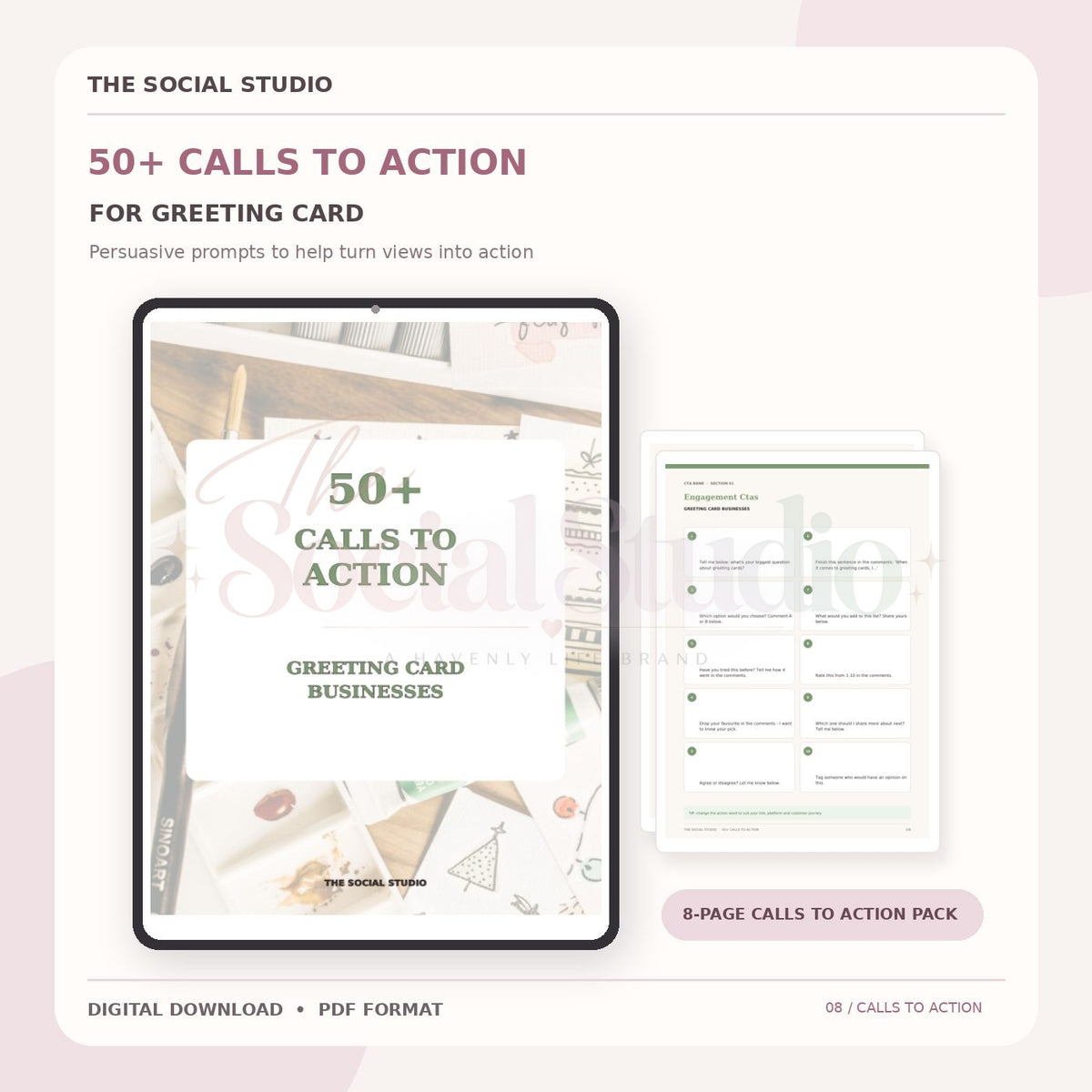 Greeting Cards – Calls to Action Pack | The Social Studio