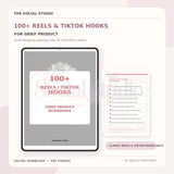 Grief Products – 100+ Reels & TikTok Hooks