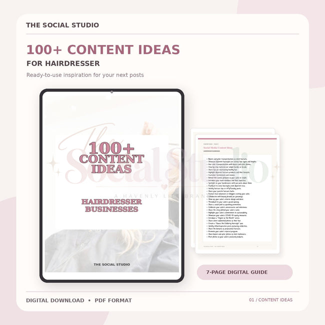 Hairdresser – Content Ideas Pack | The Social Studio