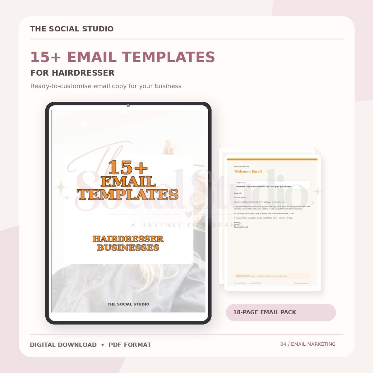 Hairdresser – Email Templates Pack | The Social Studio