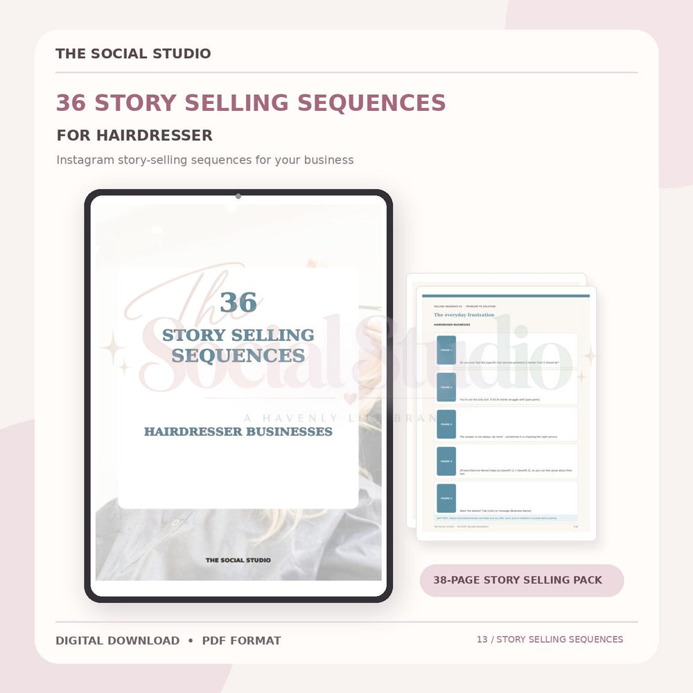 Hairdresser – Instagram Story Selling Sequences | The Social Studio