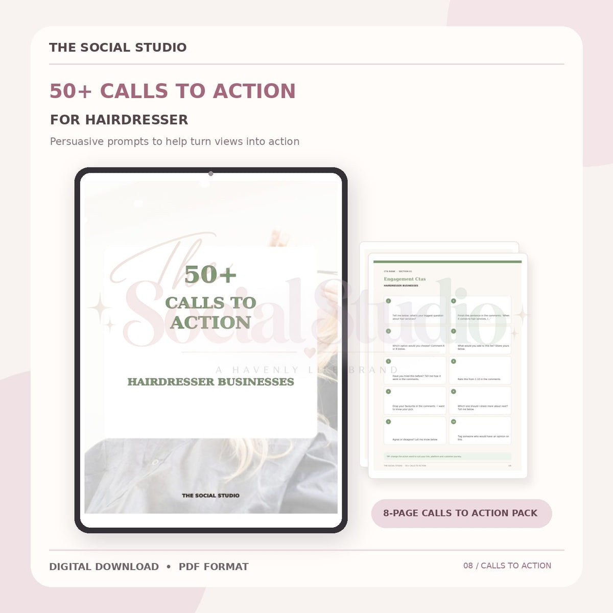 Hairdresser – Calls to Action Pack | The Social Studio