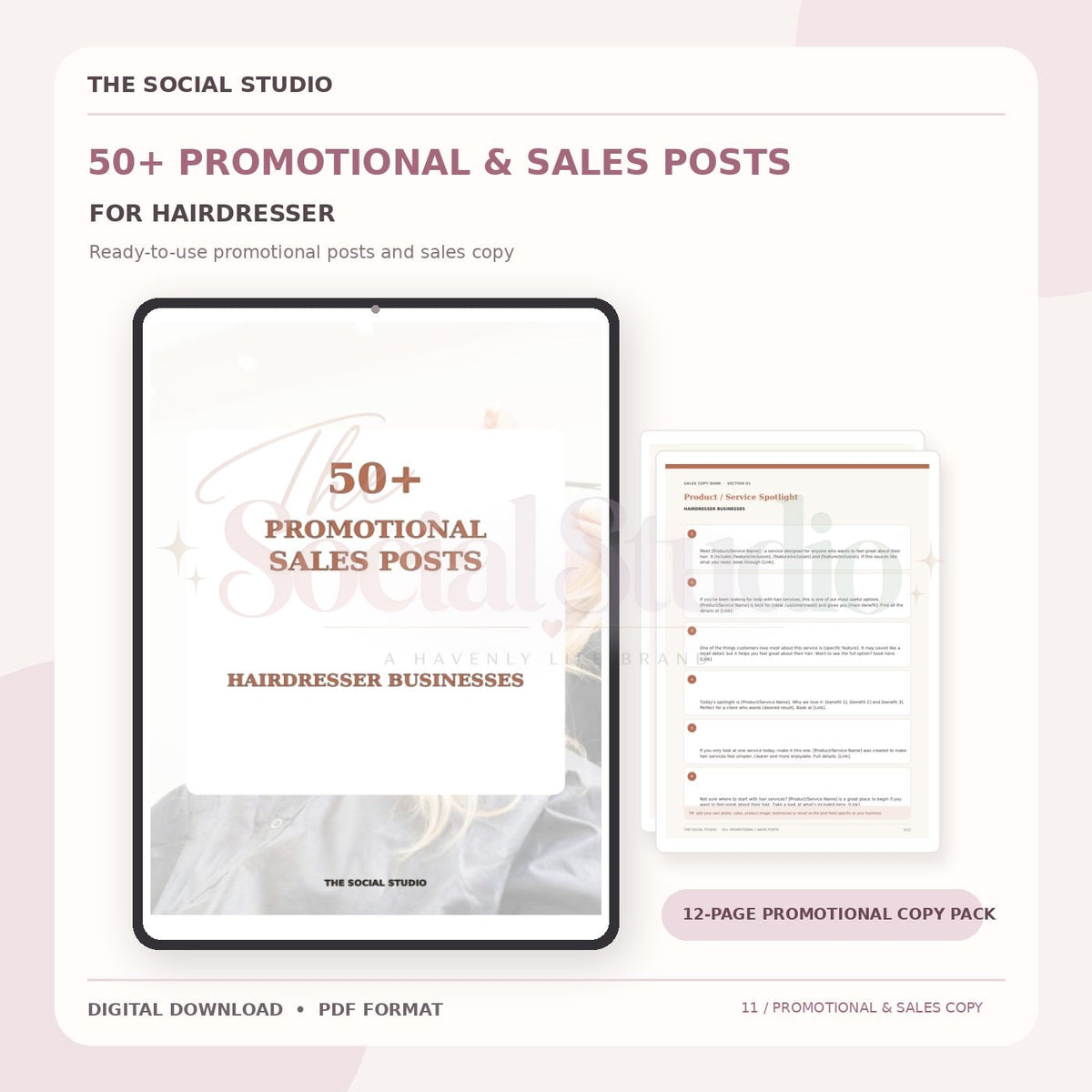 Hairdresser – Promotional & Sales Post Templates | The Social Studio