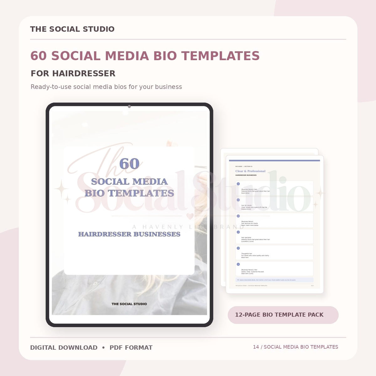 Hairdresser – Social Media Bio Templates | The Social Studio