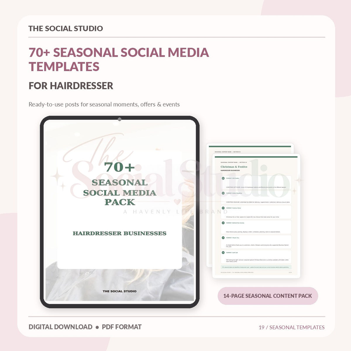 Hairdresser – Seasonal Social Media Pack | The Social Studio
