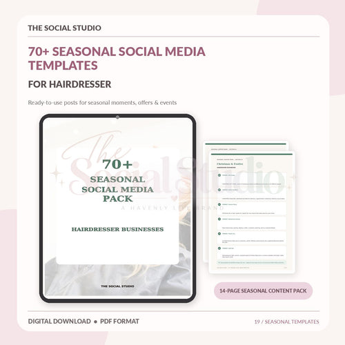 Hairdresser – Seasonal Social Media Pack | The Social Studio