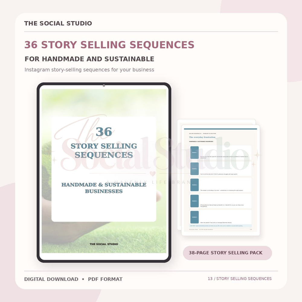 Handmade & Sustainable – Instagram Story Selling Sequences | The Social Studio