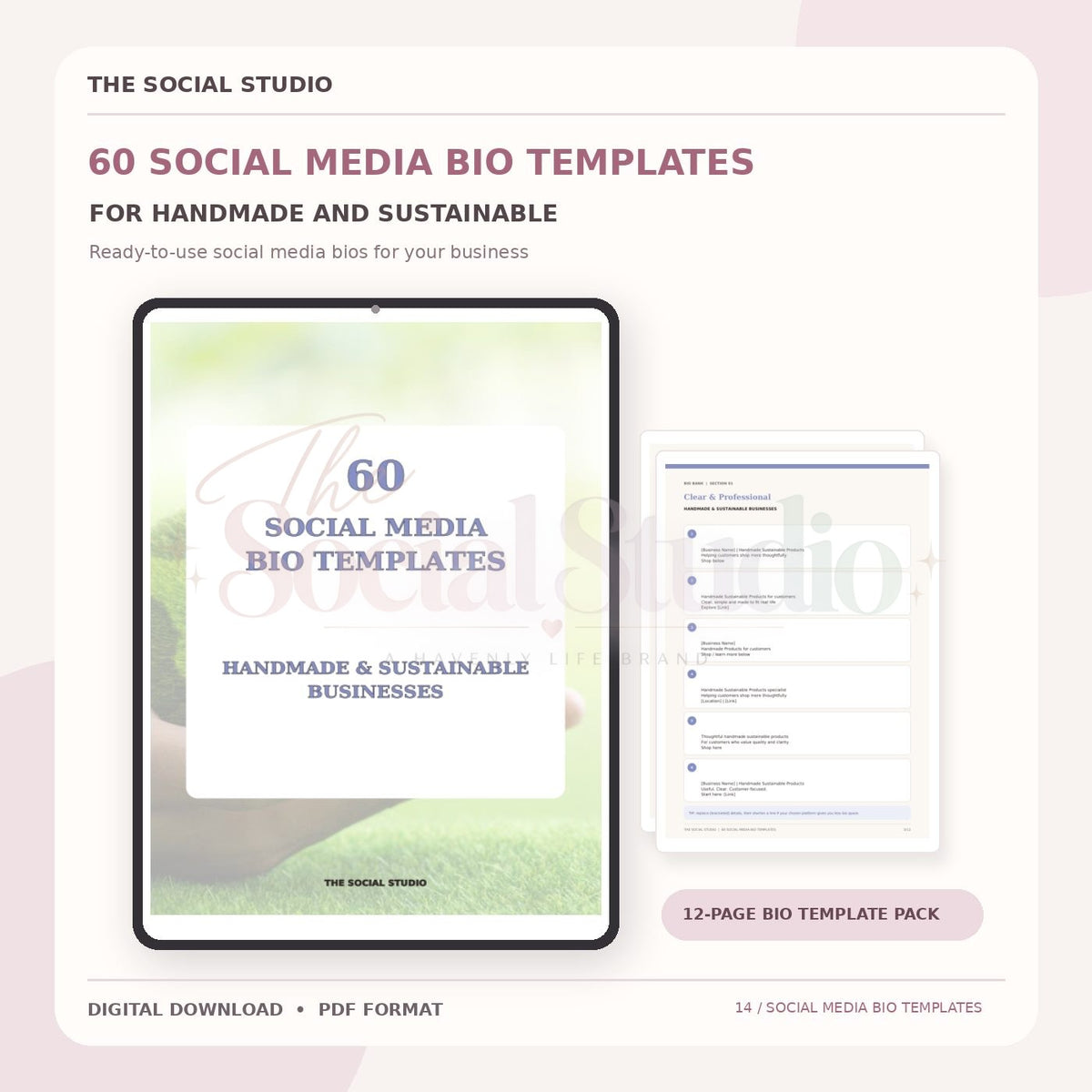 Handmade & Sustainable – Social Media Bio Templates | The Social Studio