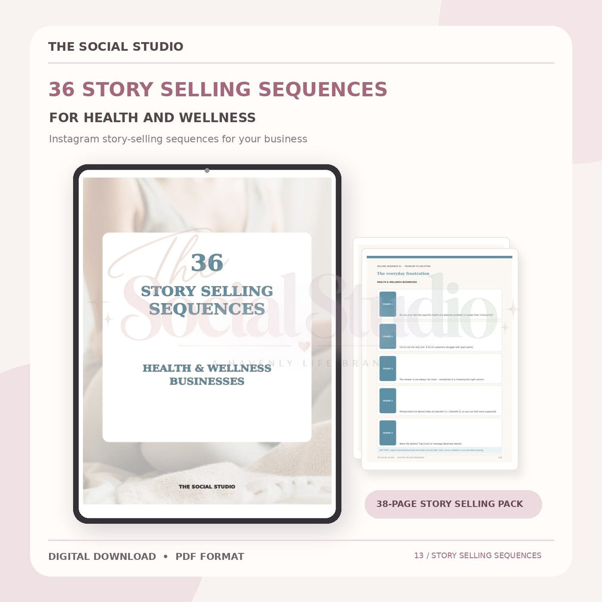 Health & Wellness – Instagram Story Selling Sequences | The Social Studio