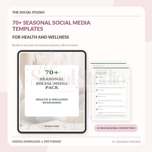 Health & Wellness – Seasonal Social Media Pack | The Social Studio