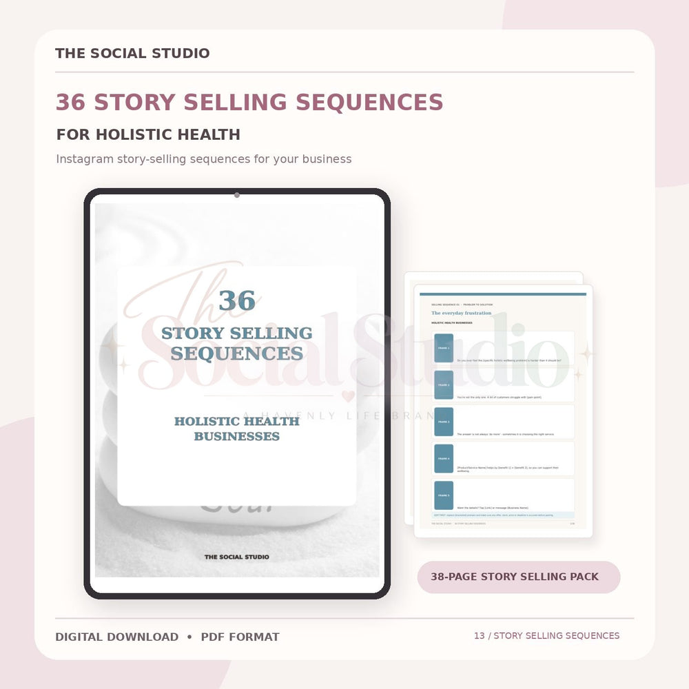 Holistic Health – Instagram Story Selling Sequences | The Social Studio