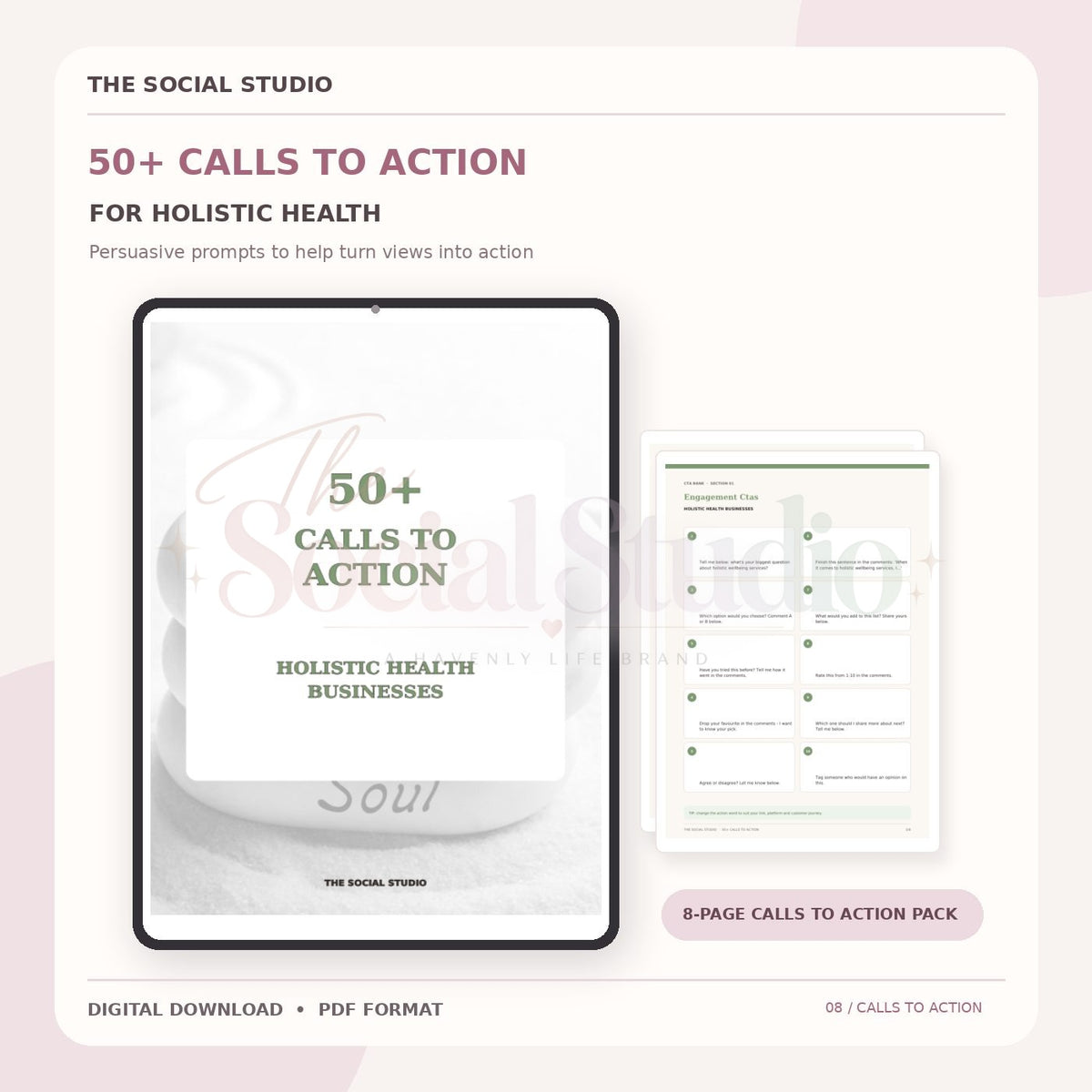 Holistic Health – Calls to Action Pack | The Social Studio