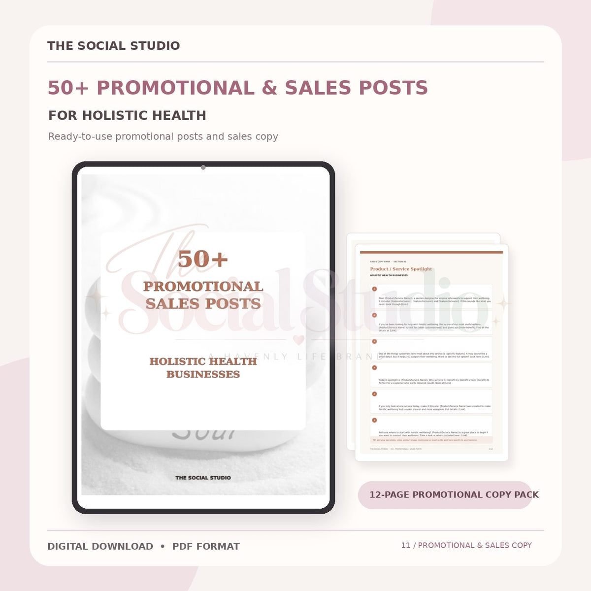 Holistic Health – Promotional & Sales Post Templates | The Social Studio