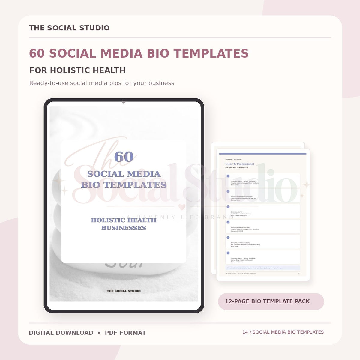 Holistic Health – Social Media Bio Templates | The Social Studio