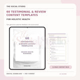 Holistic Health – Testimonial & Review Content Templates