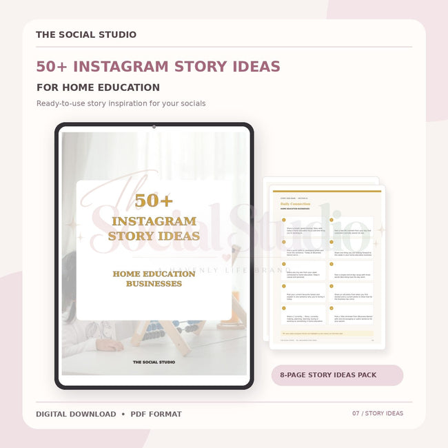 Home Education – Instagram Story Ideas Pack | The Social Studio