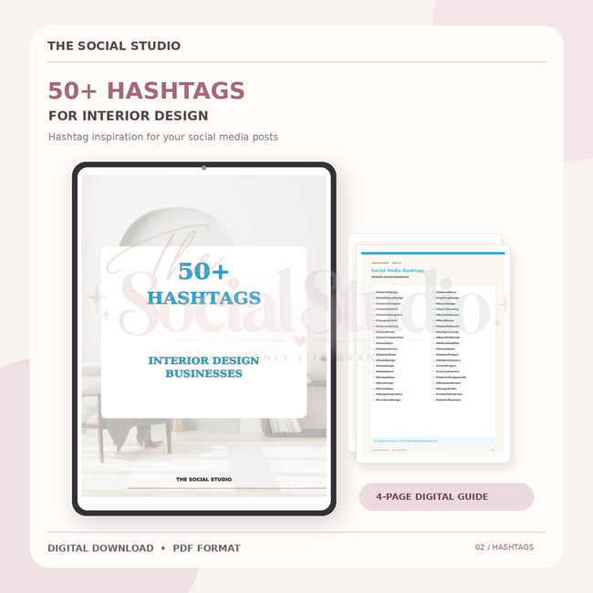 Interior Designers – Hashtag Pack | The Social Studio