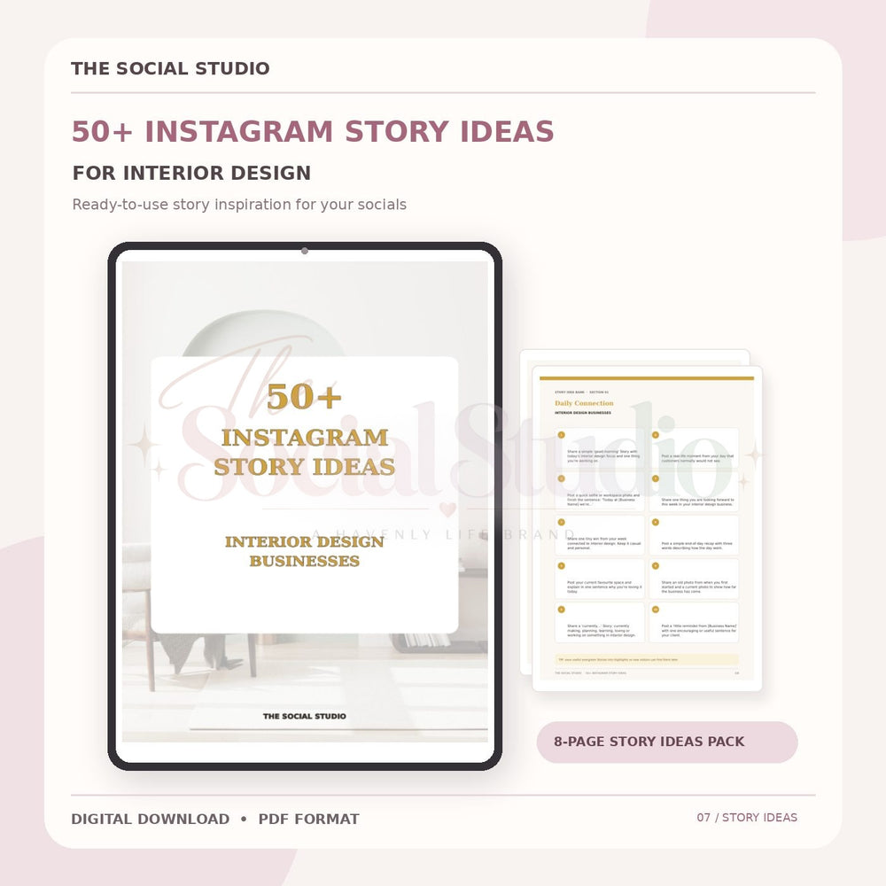 Interior Designers – Instagram Story Ideas Pack | The Social Studio