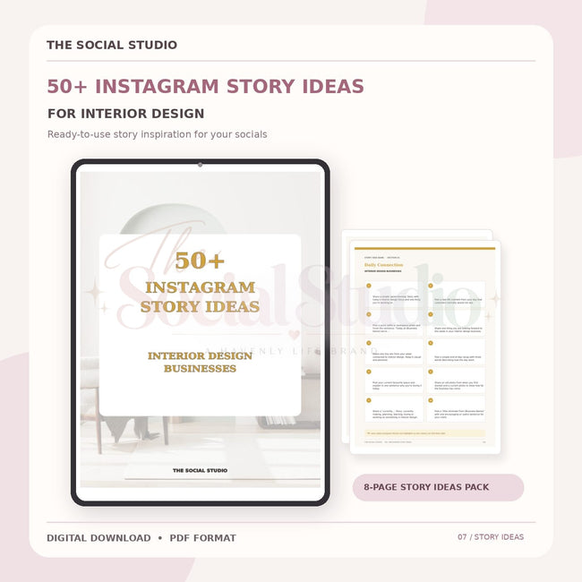 Interior Designers – Instagram Story Ideas Pack | The Social Studio