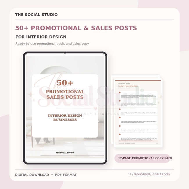 Interior Designers – Promotional & Sales Post Templates | The Social Studio