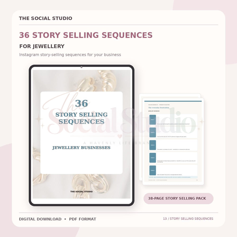 Jewellery – Instagram Story Selling Sequences | The Social Studio