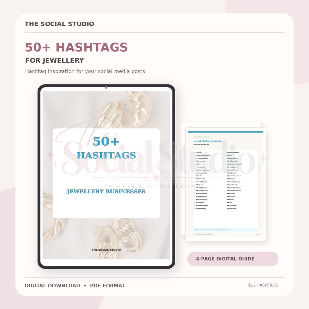 Jewellery – Hashtag Pack | The Social Studio