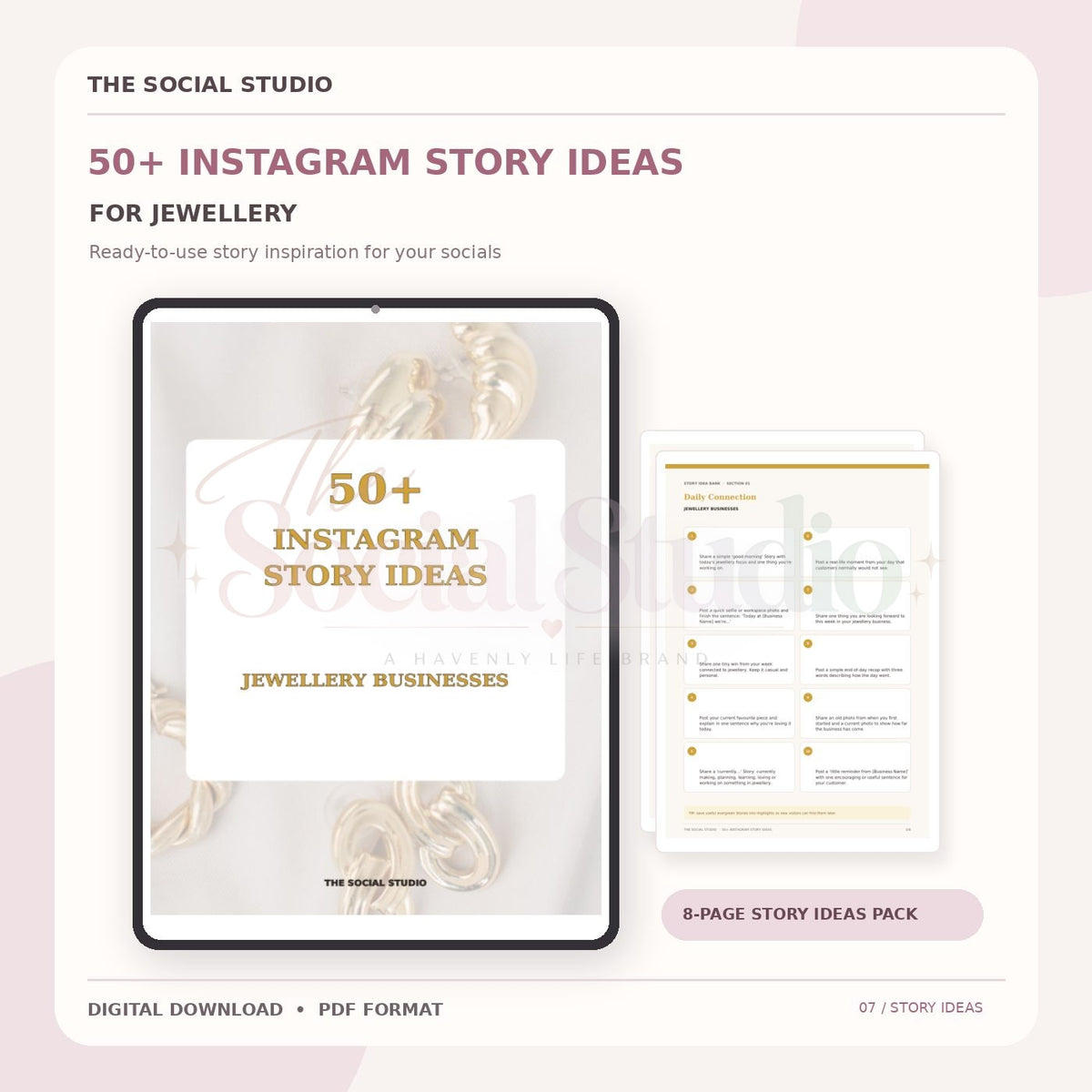 Jewellery – Instagram Story Ideas Pack | The Social Studio