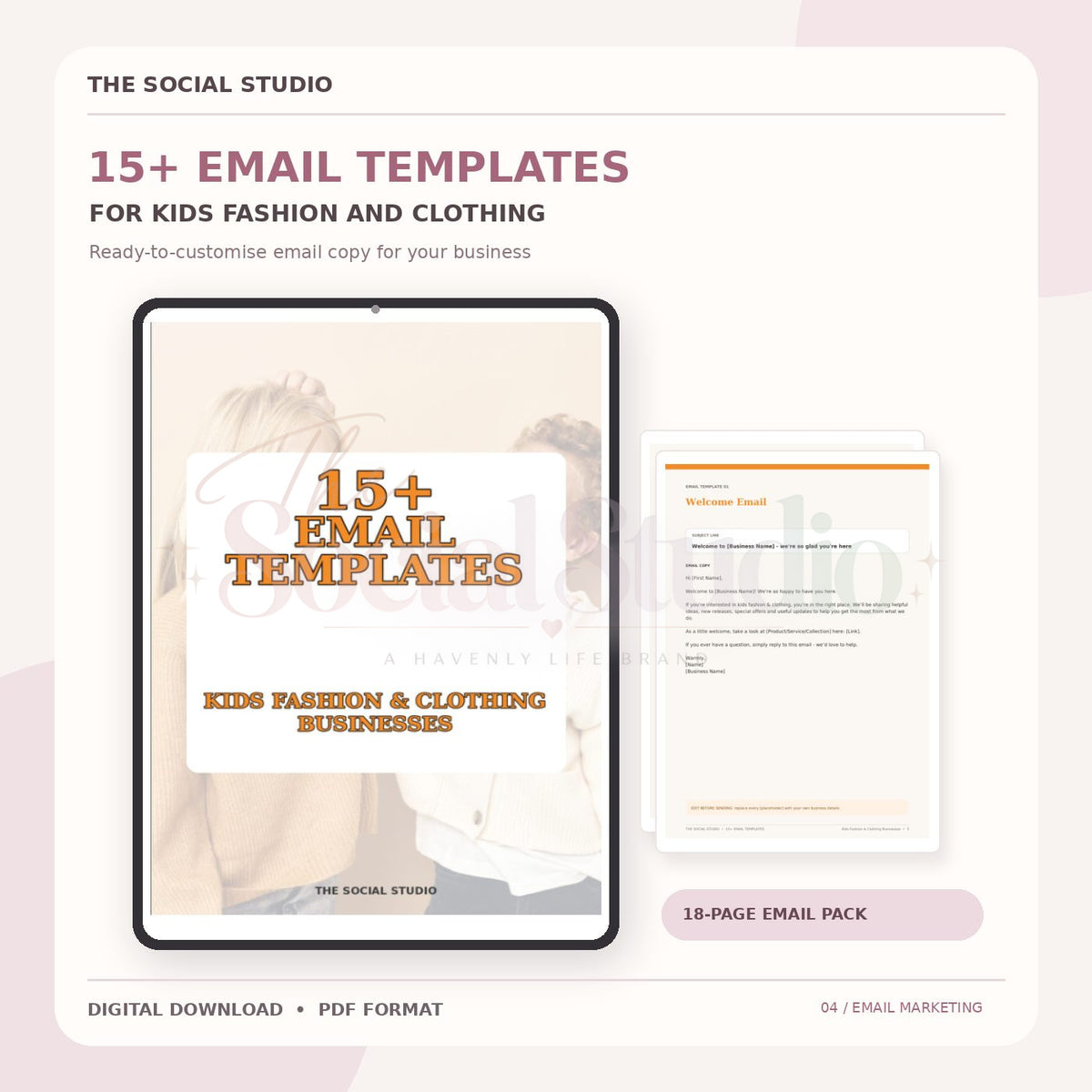 Kids Fashion & Clothing – Email Templates Pack | The Social Studio