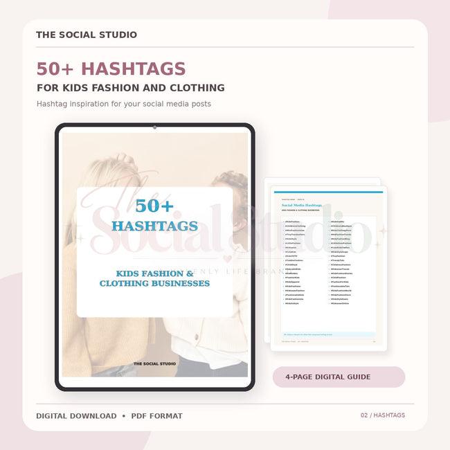 Kids Fashion & Clothing – Hashtag Pack | The Social Studio
