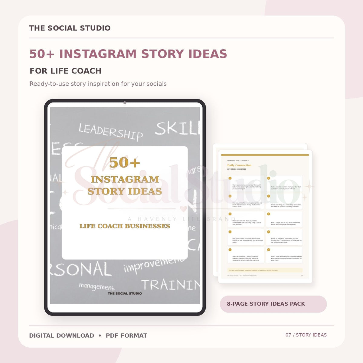 Life Coach – Instagram Story Ideas Pack | The Social Studio