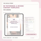 Lingerie – Testimonial & Review Content Templates