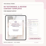 Makeup Artist – Testimonial & Review Content Templates
