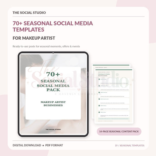 Makeup Artist – Seasonal Social Media Pack | The Social Studio