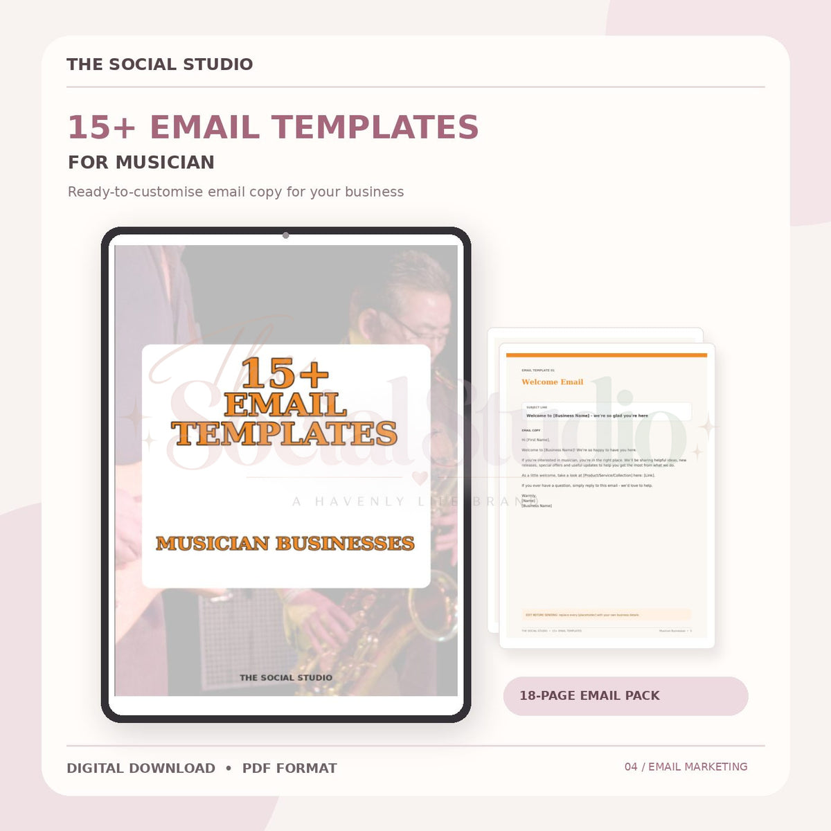 Musicians – Email Templates Pack | The Social Studio