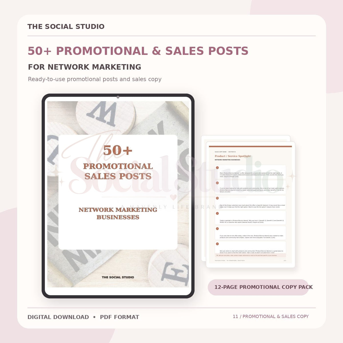 Network Marketing – Promotional & Sales Post Templates | The Social Studio