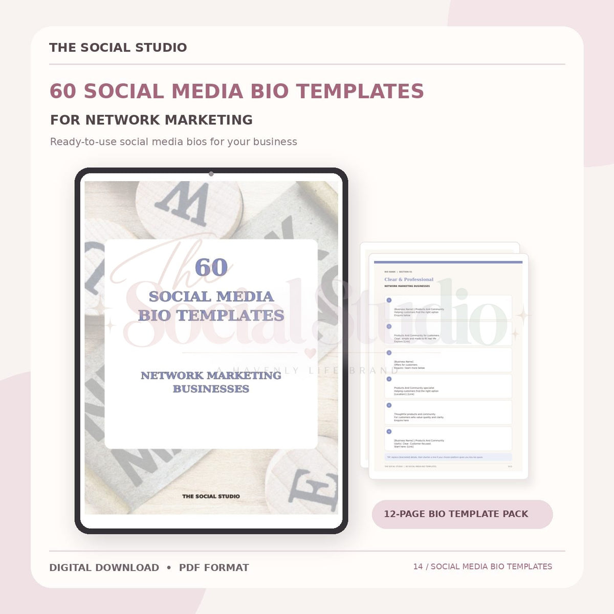 Network Marketing – Social Media Bio Templates | The Social Studio