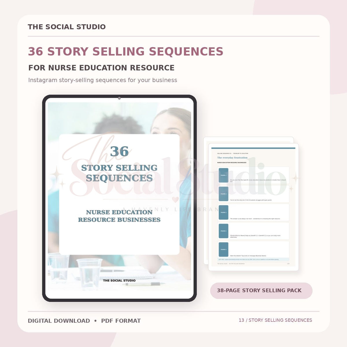 Nurse Education Resources – Instagram Story Selling Sequences | The Social Studio