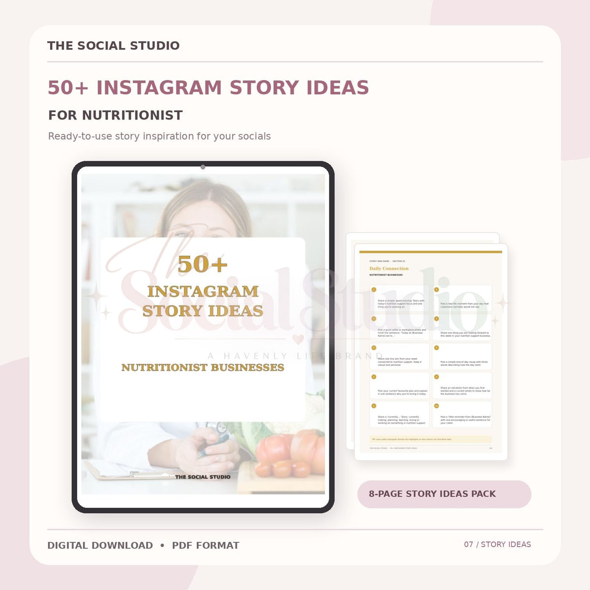 Nutritionists – Instagram Story Ideas Pack | The Social Studio