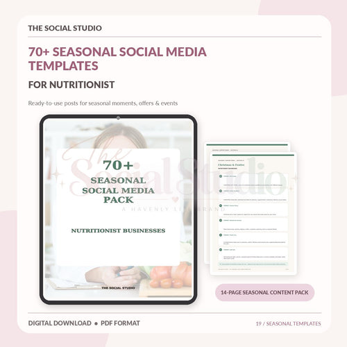 Nutritionists – Seasonal Social Media Pack | The Social Studio
