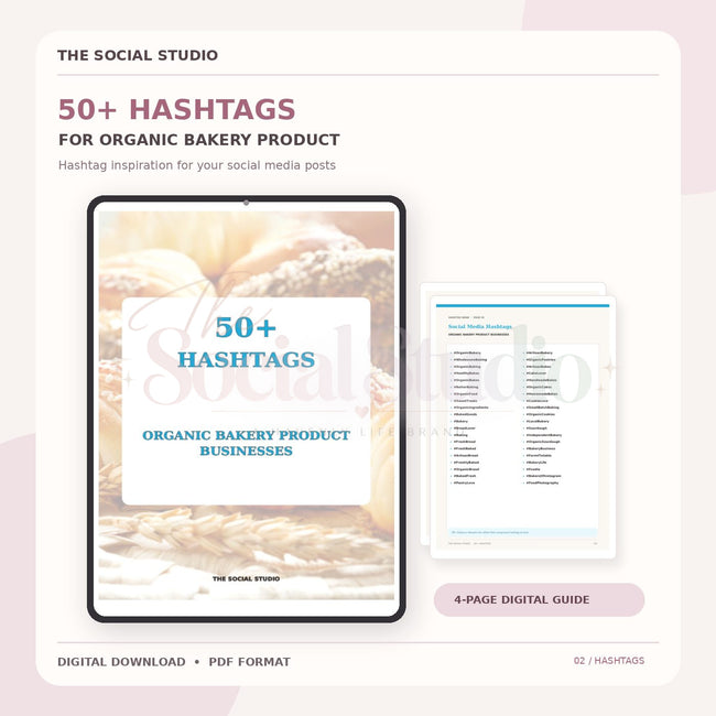 Organic Bakery Products – Hashtag Pack | The Social Studio